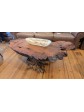 Redwood Coffee Table with Locust base